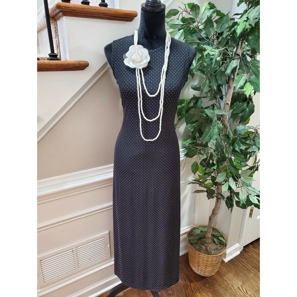 Vintage Black and White Polka Dot Dress